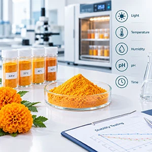 Stability Testing Of Factors Affecting Lutein Powder